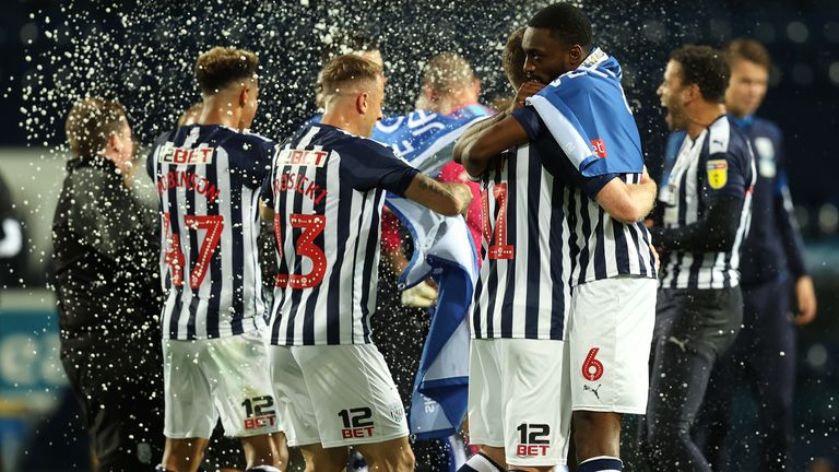 West Brom celebrate promotion to the Premier League