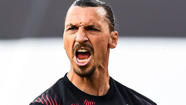 Zlatan Ibrahimovic scored twice for AC Milan on Wednesday