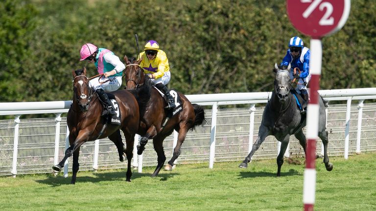 Tilsit ridden by Ryan Moore wins the Bonhams Thoroughbred Stakes during day four of the Goodwood Festival at Goodwood Racecourse, Chichester.
