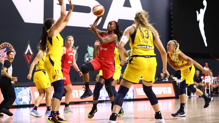 Las Vegas Aces and the Indiana Fever.