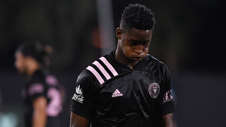 Andres Reyes was sent off for Inter Miami in the defeat to Philadelphia Union