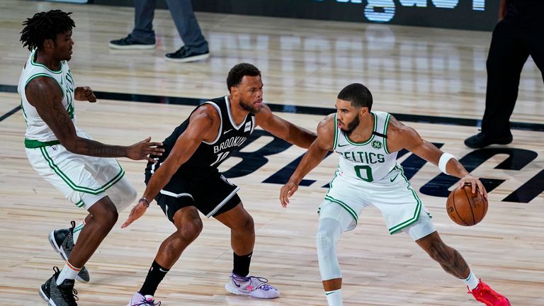 Highlights of the seeding match between the Brooklyn Nets and the Boston Celtics from Orlando.