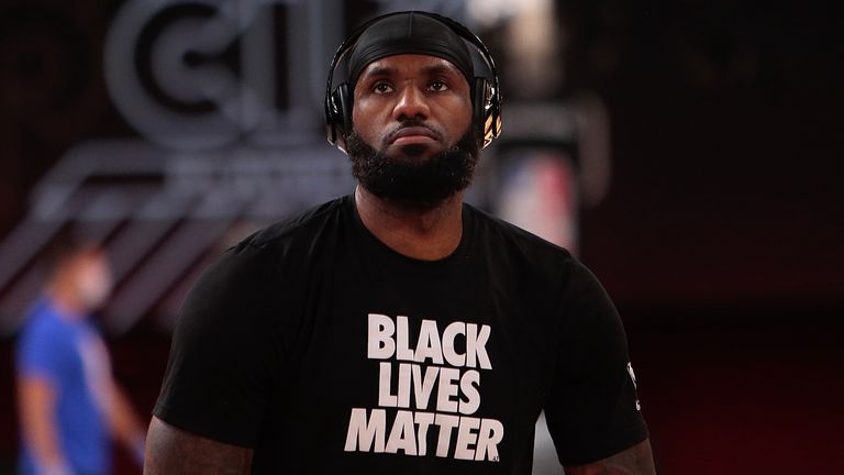 Los Angeles Lakers coach Frank Vogel says LeBron James &#39;has been a tower of strength&#39; for the team during the NBA players&#39; protests against social injustice.