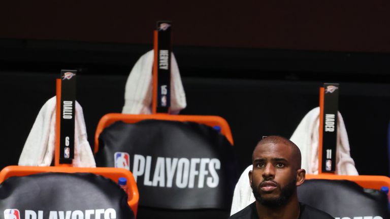 Oklahoma City&#39;s Chris Paul discussed his &#39;emotional&#39; meeting with Jacob Blake&#39;s father and stated he&#39;s tired of the same things happening &#39;over and over again&#39;.