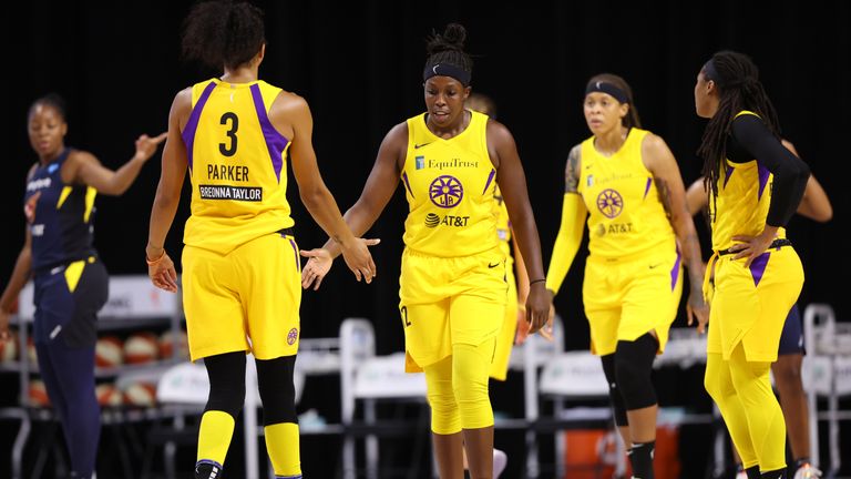 Highlights of the WNBA regular season game between the Indiana Fever and the Los Angeles Sparks from Florida.