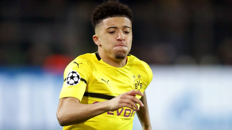 Borussia Dortmund's Jadon Sancho has continually been linked with a summer move to Manchester United