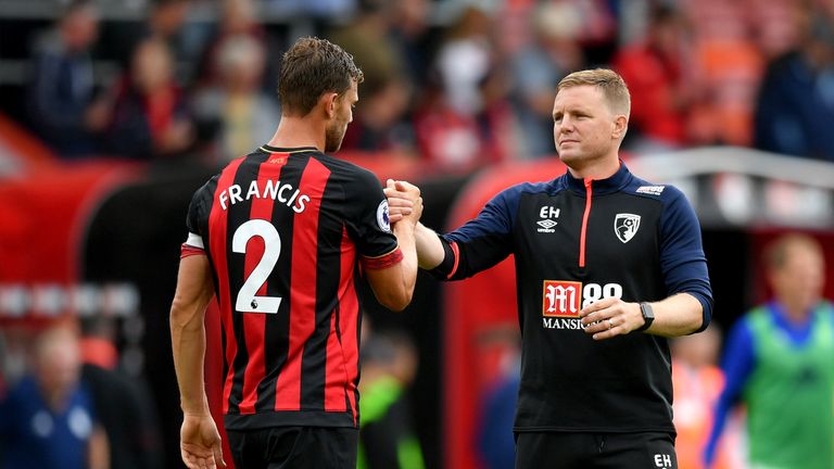 Simon Francis and Eddie Howe