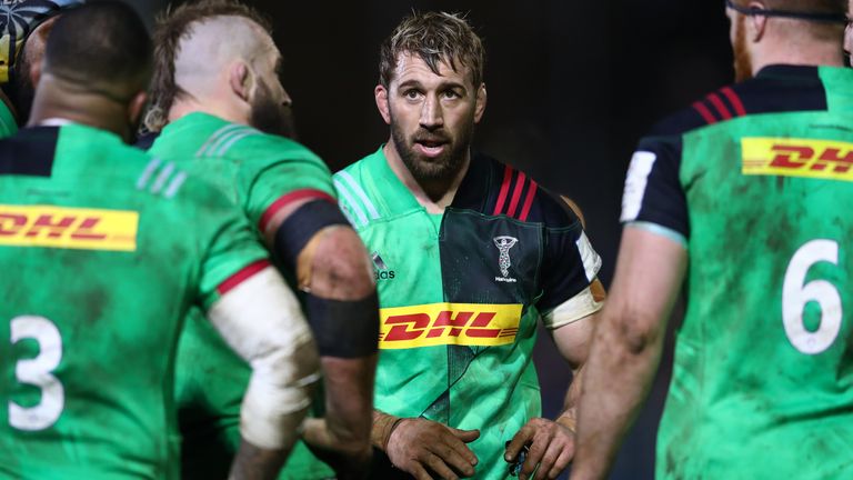 Chris Robshaw the captain of Harlequins during the Heineken Champions Cup Round 5 match between Bath Rugby and Harlequins at Recreation Ground on January 10, 2020 in Bath, England.