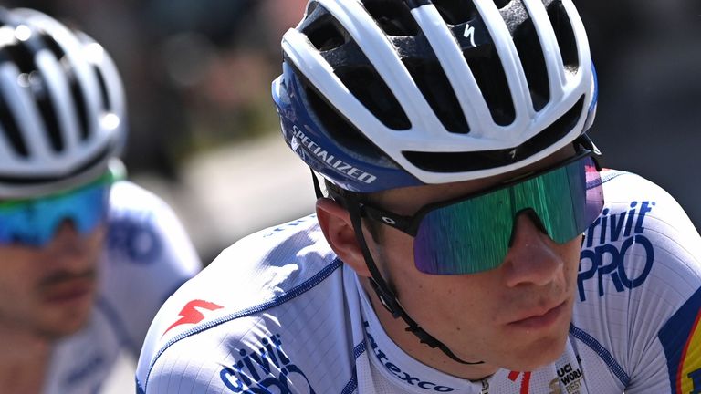 Remco Evenepoel was taken to hospital by ambulance after a frightening crash during the Tour of Lombardy