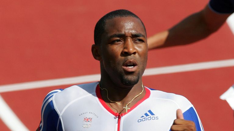 ATHENS - AUGUST 21:  Darren Campbell of Great Britain  is seen after the men's 100 metre event on August 21, 2004 during the Athens 2004 Summer Olympic Games at the Olympic Stadium in the Sports Complex in Athens, Greece. (Photo by Stu Forster/Getty Images) *** Local Caption *** Darren Campbell