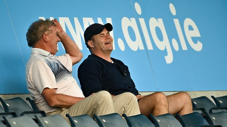 Dublin manager Dessie Farrell monitors proceedings at Parnell Park on Saturday