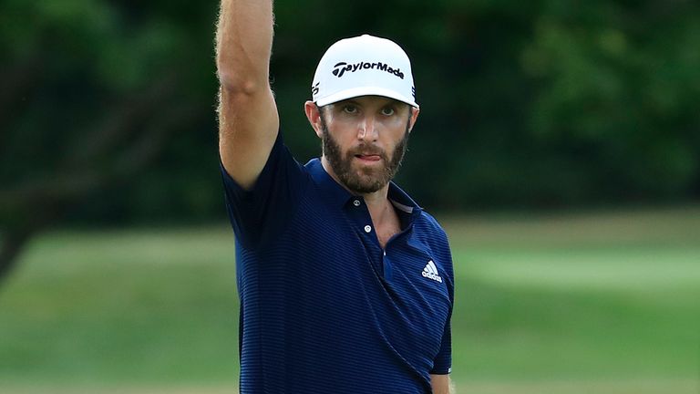 Dustin Johnson also holed a monster putt to force extra holes