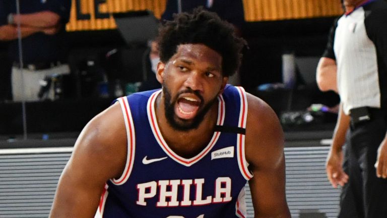 Joel Embiid of the Philadephia 76ers