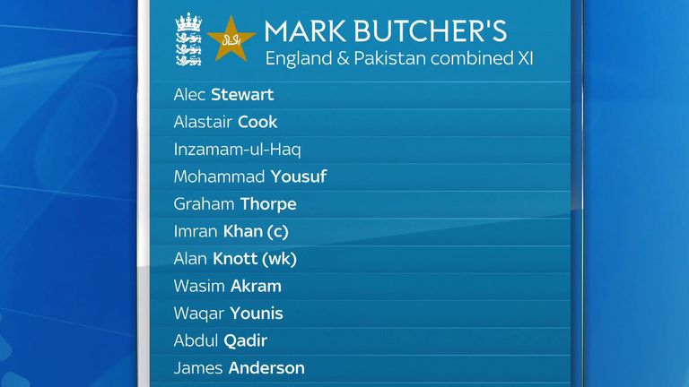 Mark Butcher's England-Pakistan combined XI