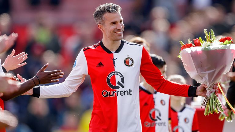 Van Persie ended his playing career with his boyhood side Feyenoord, playing his last game for the club in May 2019