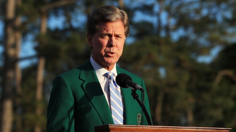 during the final round of the 2018 Masters Tournament at Augusta National Golf Club on April 8, 2018 in Augusta, Georgia.