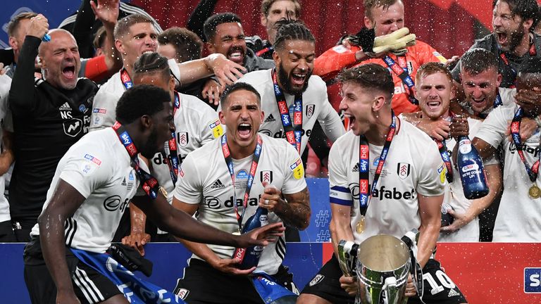 Fulham celebrate at Wembley