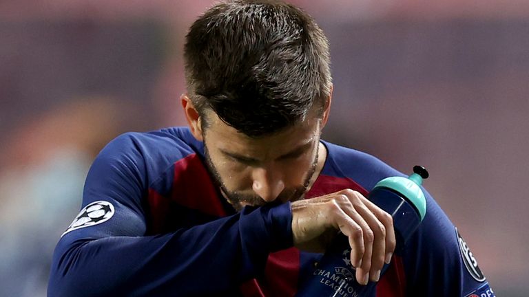 Gerard Pique after Barcelona's loss to Bayern