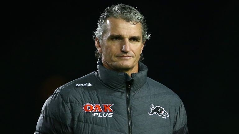 SYDNEY, AUSTRALIA - AUGUST 01: Panthers head coach Ivan Cleary looks on during the round 12 NRL match between the Manly Sea Eagles and the Penrith Panthers at Lottoland on August 01, 2020 in Sydney, Australia. (Photo by Jason McCawley/Getty Images)