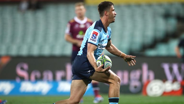 Jake Gordon scores for the Waratahs