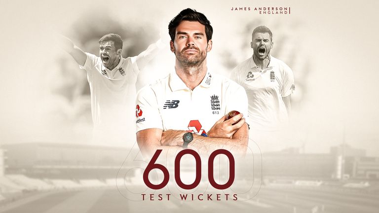 James Anderson, England, 600 Test wickets graphic