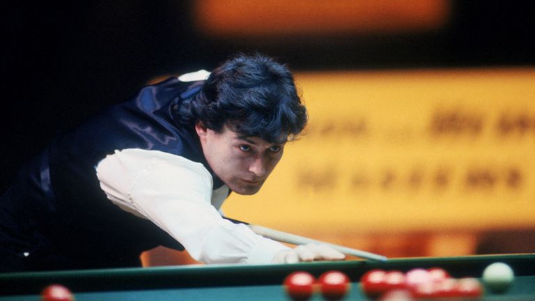 Snooker player Jimmy White at the Benson & Hedges Masters, 1986.