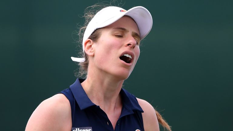 Johanna Konta was playing her first tournament since March as the build-up to the US Open begins.