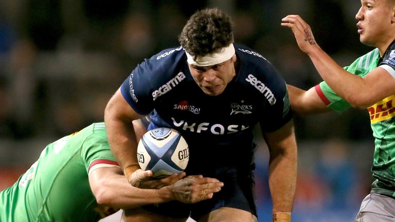 Sale Sharks Jono Ross in action during the Gallagher Premiership match at the AJ Bell Stadium, Salford. PA Photo. Picture date: Friday January 3, 2020. See PA story RUGBYU Sale. Photo credit should read: Richard Sellers/PA Wire. RESTRICTIONS: Editorial use only. No commercial use.