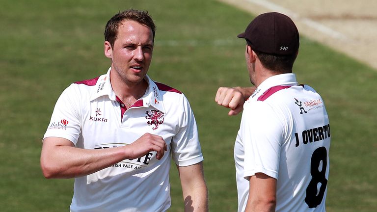 Somerset's Josh Davey and Jamie Overton