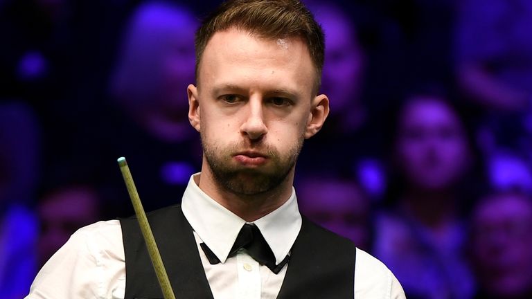  Judd Trump reacts during his match against Mei Xi Wen in round 2 of the Betway UK Championship at The Barbican on December 01, 2019 in York, England