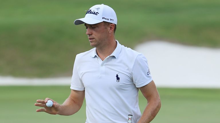 Justin Thomas during the final round of the WGC-FedEx St Jude Invitational