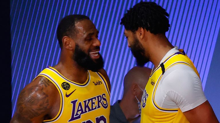 Lebron James And Anthony Davis Combine For 79 Points As Lakers Complete Series Win Over Trail Blazers Nba News Sky Sports