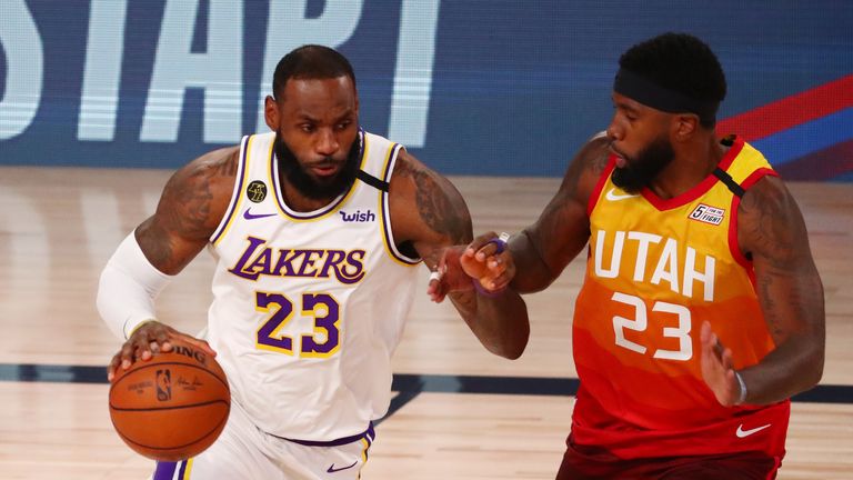 LA los angeles Lakers and the Utah Jazz
