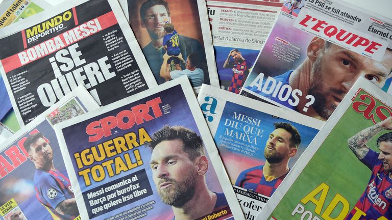 Wednesday&#39;s papers in Spain regarding Lionel Messi