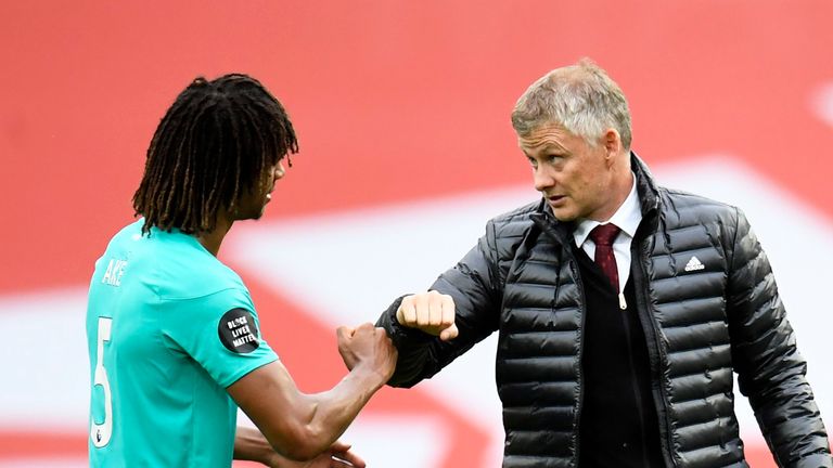 Ake shared a few words with Manchester United manager Ole Gunnar Solskjaer after Bournemouth's defeat at Old Trafford last month