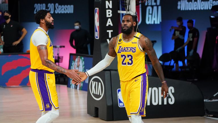 LeBron James&#39; triple-double led the Los Angeles Lakers to a 4-1 win over the Portland Trail Blazers in their Western Conference first round playoff series.