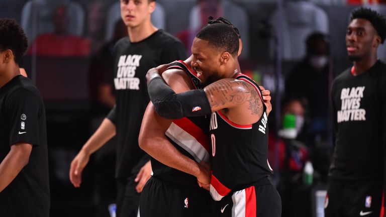 The Portland Trail Blazers kept their NBA playoff hopes alive with a 110-102 victory over the Houston Rockets.