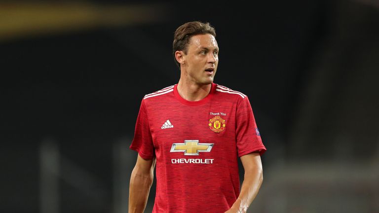  Nemanja Matic of Manchester United during the UEFA Europa League Quarter Final between Manchester United and FC Kobenhavn at RheinEnergieStadion on August 10, 2020 in Cologne, Germany.