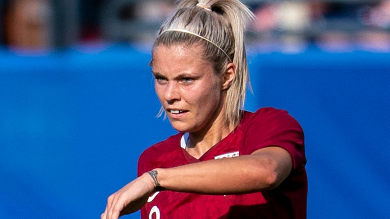 England Women's Rachel Daly in action against Spain Women at the 2020 SheBelieves Cup