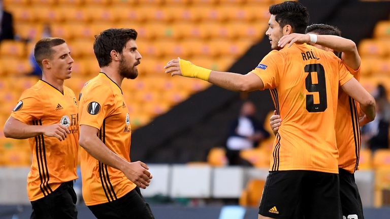 Raúl Jiménez scores for Wolves