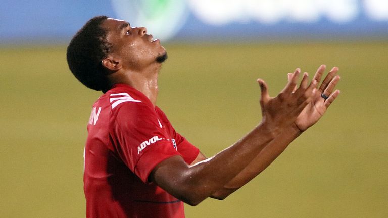 FRISCO, TX - AUGUST 12: Reggie Cannon #2 of FC Dallas reacts after fail shot during a game between FC Dallas and Nashville SC as part of the Major League Soccer 2020 at Toyota Stadium on August 12, 2020 in Frisco, Texas. (Photo by Omar Vega/Getty Images)