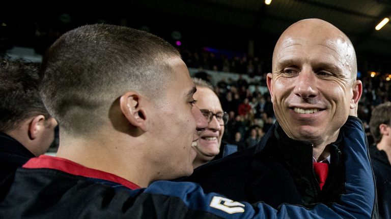 Reinier Robbemond and Kostas Tsimikas at Willem II