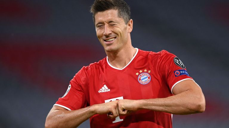 Robert Lewandowski scored twice and made two goals in Bayern&#39;s thumping win