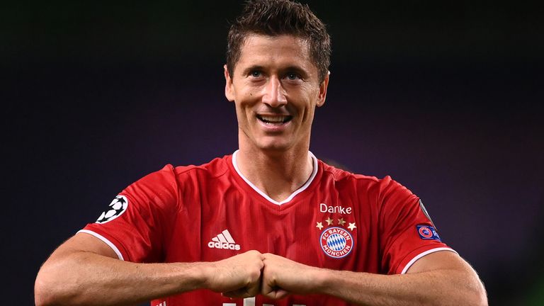 Robert Lewandowski has scored 55 goals in all competitions this season – more than any other player in Europe