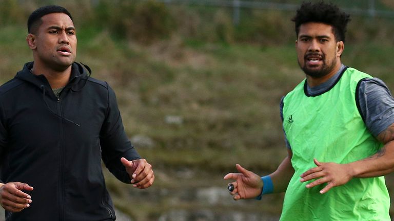 Savea is back training alongside his brother Ardie (right)