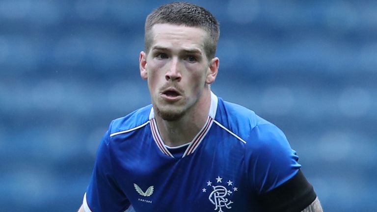 Ryan Kent in pre-season action for Rangers