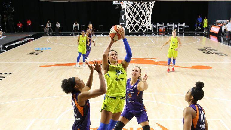 Sabally in action against Phoenix on Monday