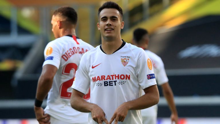 Sergio Reguilon was on target during Sevilla's 2-0 win over Roma