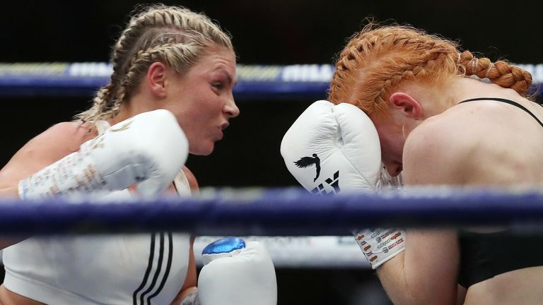 Both boxers stood and traded in the closing rounds