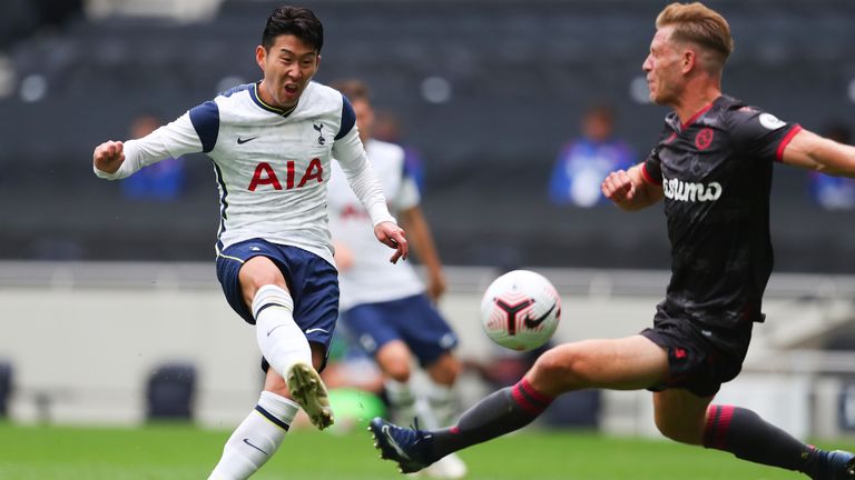 Son Heung-min strokes home to score for Tottenham against Reading